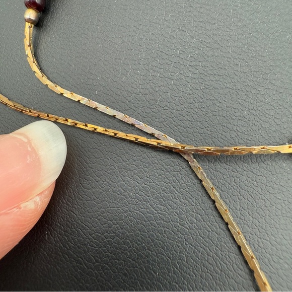 Korea 1960s Elegant Gold and Brown Beaded Necklace - Picture 11 of 14